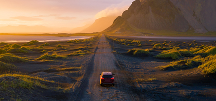 Car driving on the road