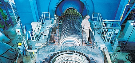 Gas turbine in machine