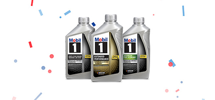 Mobil 1 Triple Action Formula motor oil bottles