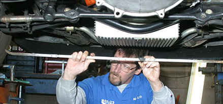 Mechanic improves gas mileage with proper front end alignment