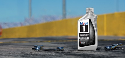 A quart of Mobil 1 engine oil