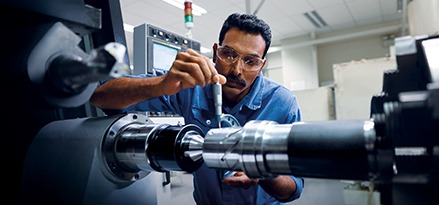 engineer working on machinery