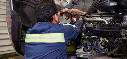 Servicing the car